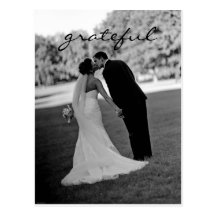 Carte postale de note de Merci de mariage