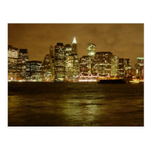 Carte postale de nuit de New York