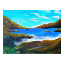 Carte postale de peinture d'océan