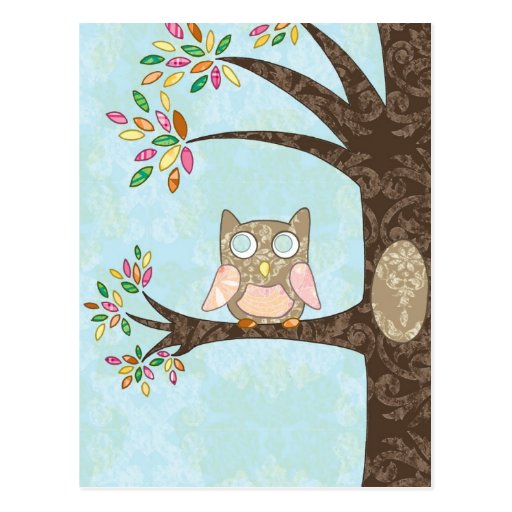 Carte postale de petit hibou