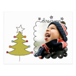 Carte postale de photo de Noël