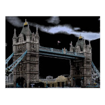 Carte postale de pont de tour de Londres