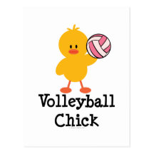 Carte postale de poussin de volleyball