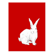 Carte postale de rouge de lapin