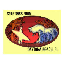 Carte postale de surf de salutations de Daytona Be