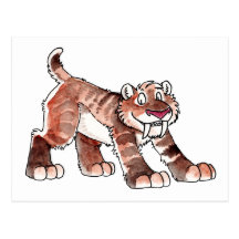 Carte postale de tigre de Sabretooth