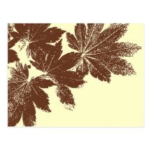 Carte postale de timbre de feuille