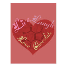 Carte postale de Valentine d'amour de chocolat