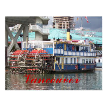 Carte postale de Vancouver de bateau de rivière