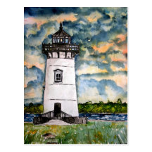 Carte postale de vignoble de Marthas de phare d'Ed