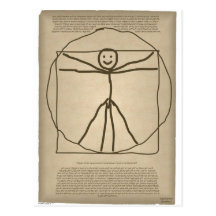 Carte postale de Vitruvian Stickman