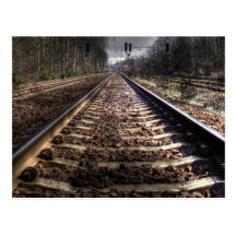 Carte postale de voie de train