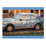 Carte postale de voiture de poissons