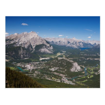 Carte postale de vue aérienne de Banff