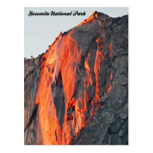 Carte postale de Yosemite de "automne du feu" d'au