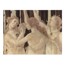 Carte postale des grâces de Botticelli trois