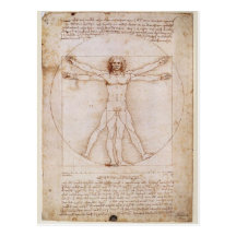 Carte postale d'homme de Vitruvian