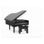 Carte postale d'invitation de considérant de piano