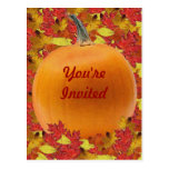 Carte postale d'invitation de thanksgiving