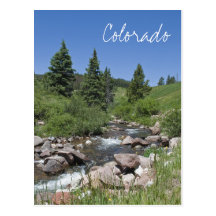 Carte postale du Colorado de courant de montagne