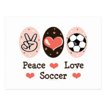 Carte postale du football d'amour de paix