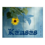 Carte postale du Kansas : Bleu de tournesol