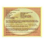 Carte postale faite maison de recette de soupe de 