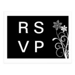 Carte postale florale dramatique des remous RSVP
