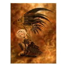 Carte postale foncée d'ange de Steampunk