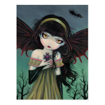 Carte postale gothique errante de vampire