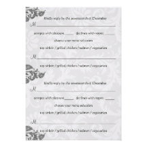 Carte postale grise et rouge du remous RSVP de dam Invitation