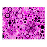 Carte postale grunge rose rougeoyante de décor de 