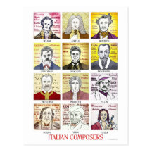 Carte postale italienne de compositeurs