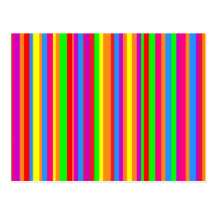 Carte postale kitch lignes psychédélique colorée