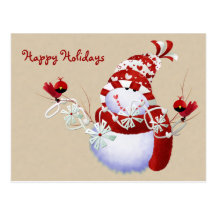 Carte postale mignonne de bonhomme de neige