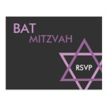Carte postale moderne du bat mitzvah RSVP
