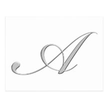 Carte postale officielle de "A" (blanc). !