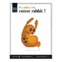 Carte Postale Paper Toy Animaux