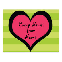 Carte postale personnalisable de camp de fille fra