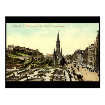 Carte postale, princes Street, Edimbourg