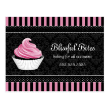 Carte postale promotionnelle d'affaires de boulang