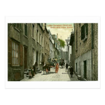 Carte postale, Québec, peu de rue de Champlain