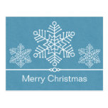 Carte postale sensible de Noël de flocons de neige
