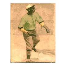 Carte postale vintage de base-ball dans le style f