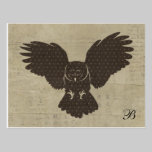 Carte postale vintage de monogramme de silhouette  cartes postales
