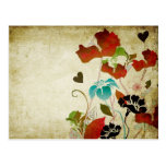 Carte postale vintage de pavots