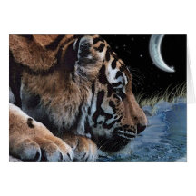 Carte potable d'art d'imaginaire de tigre et de lu