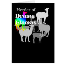 Carte pour notes de berger de lama de drame