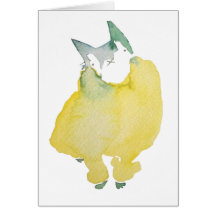 Carte pour notes de chat de chandail