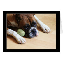 Carte pour notes de chien de boxeur